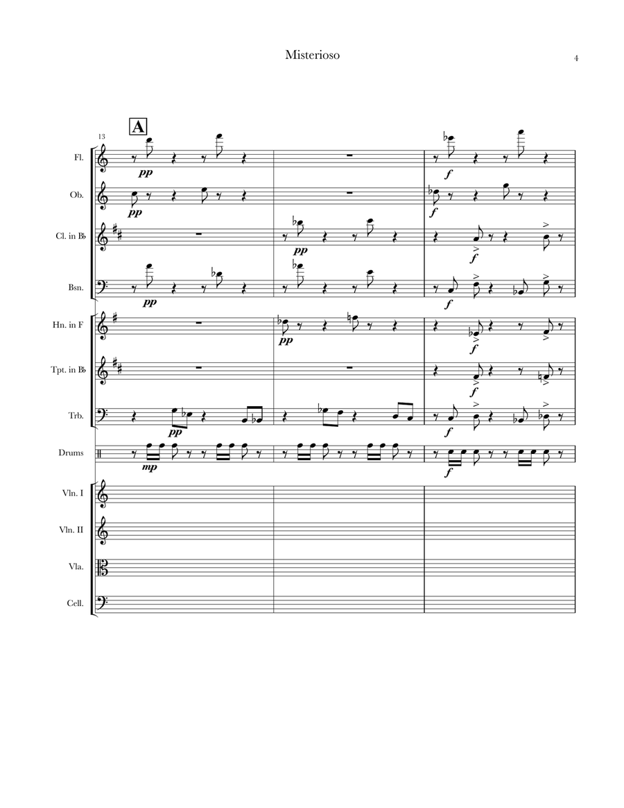 Misterioso Misterioso Chamber Music scores gallery preview page 4
