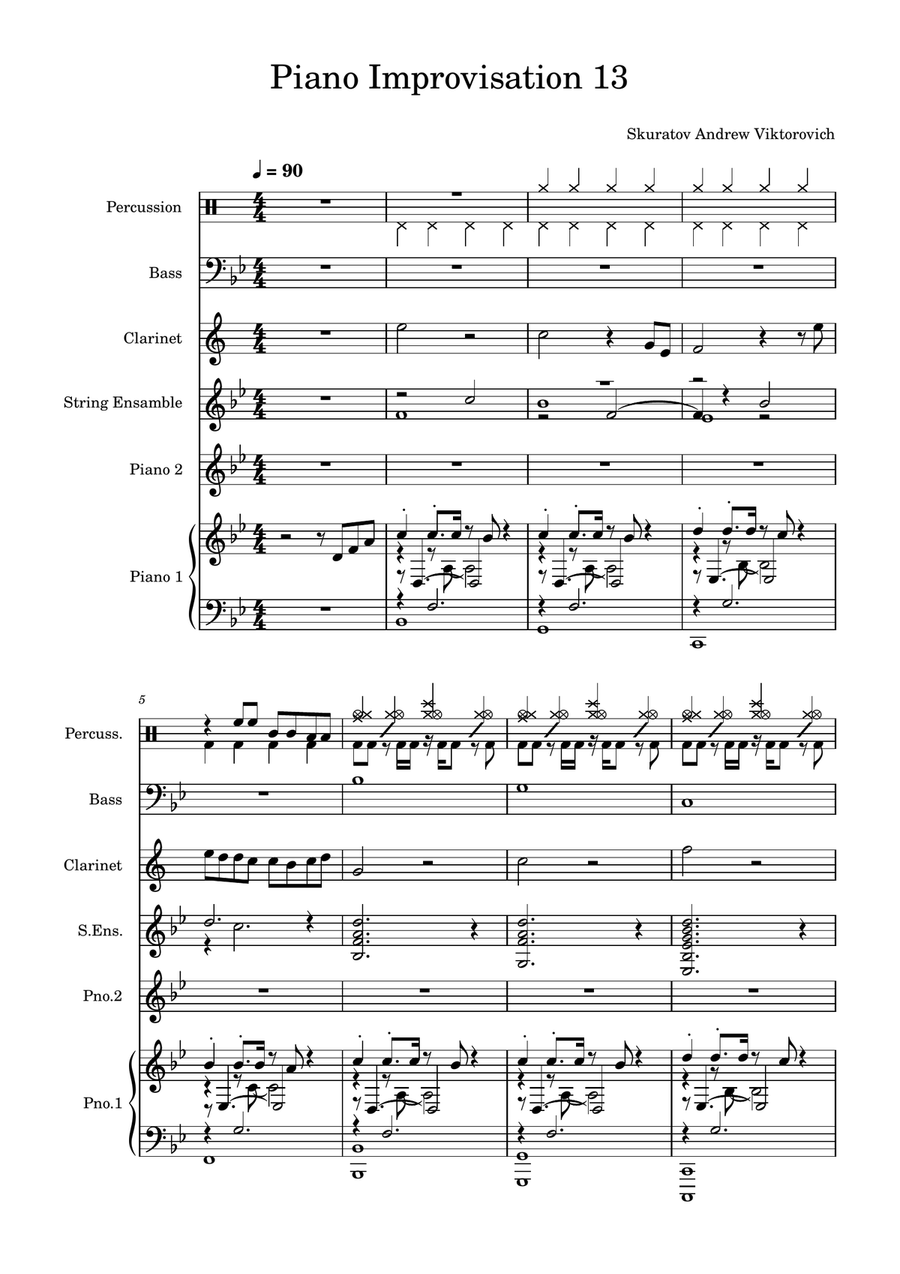 Piano Improvisation 13 Piano Improvisation 13 Full Orchestra scores gallery preview page 1