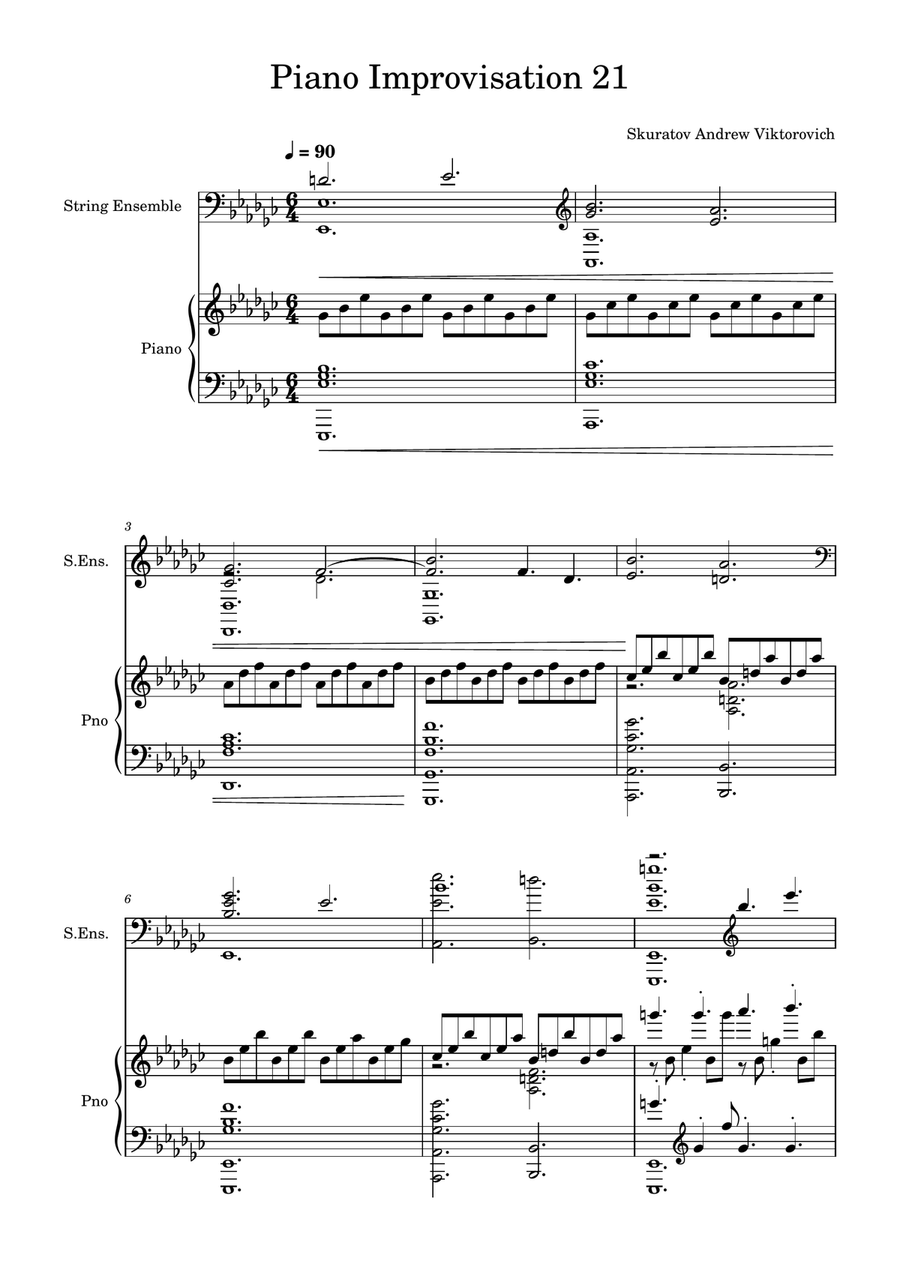 Piano Improvisation 21 Piano Improvisation 21 Full Orchestra scores gallery preview page 1
