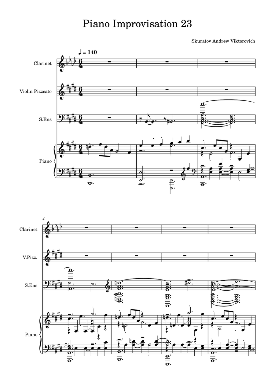 Piano Improvisation 23 Piano Improvisation 23 Full Orchestra scores gallery preview page 1