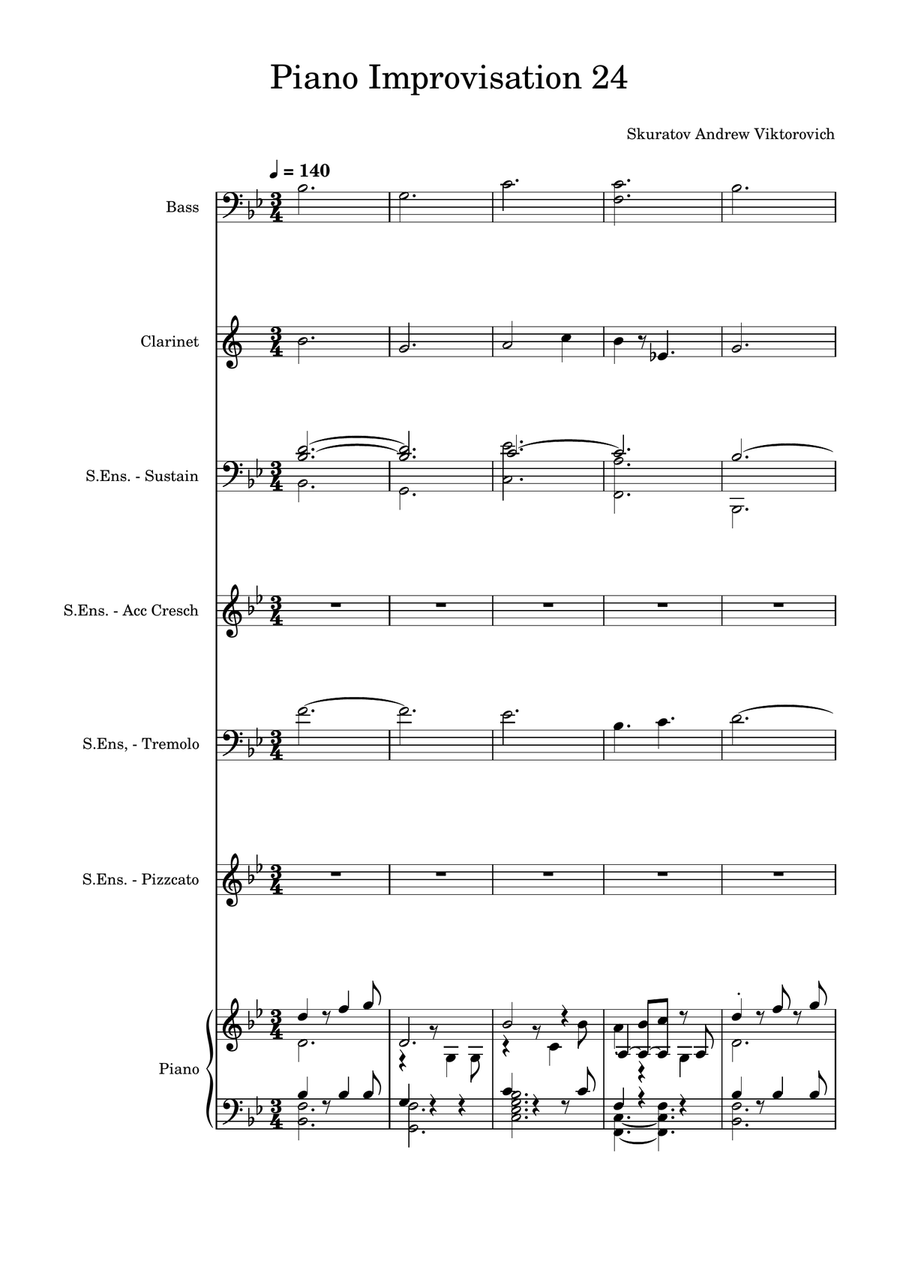 Piano Improvisation 24 Piano Improvisation 24 Full Orchestra scores gallery preview page 1
