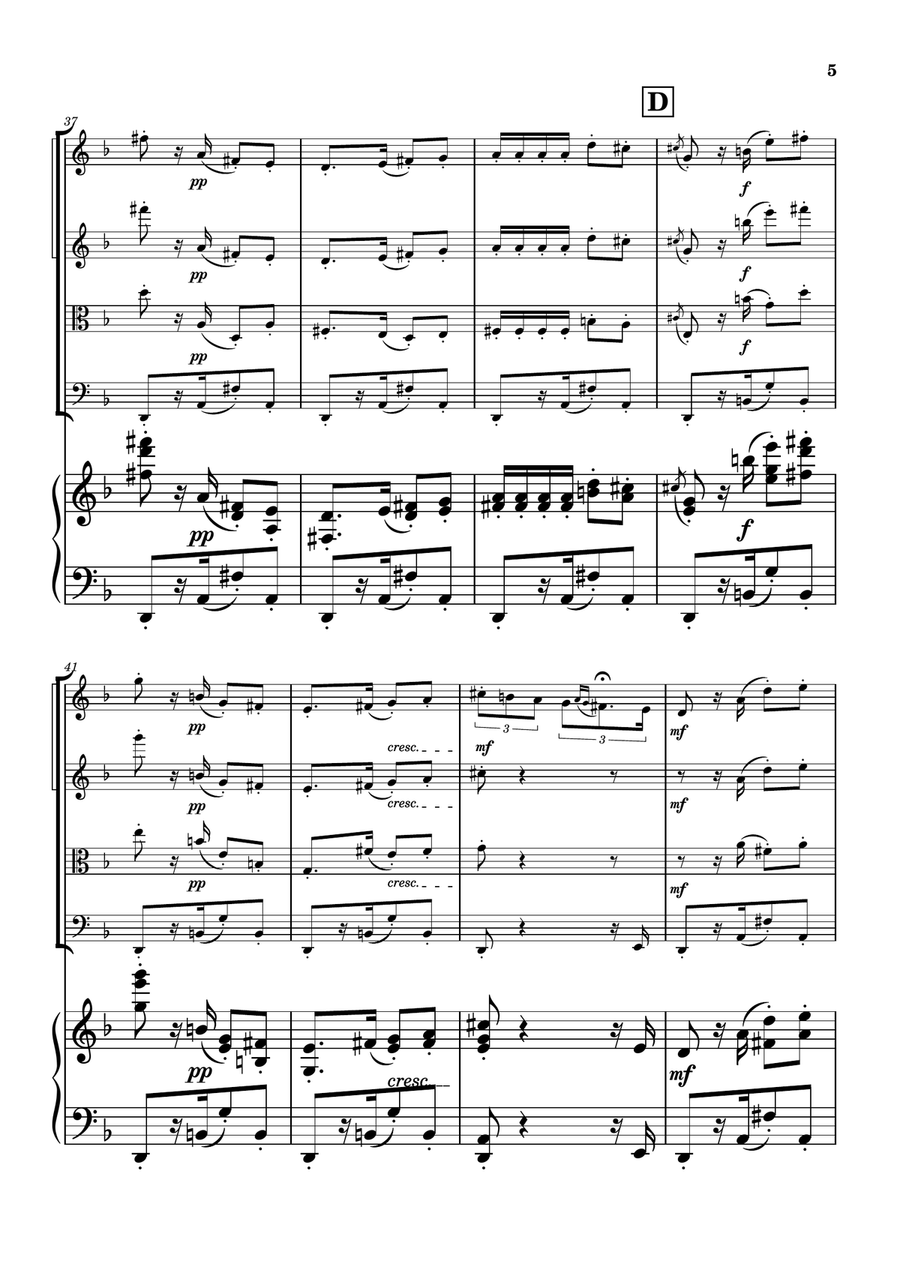 Habanera from Carmen - String Quartet String Quartet scores gallery preview page 5