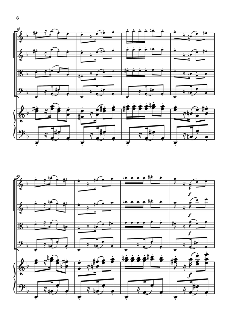 Habanera from Carmen - String Quartet String Quartet scores gallery preview page 6