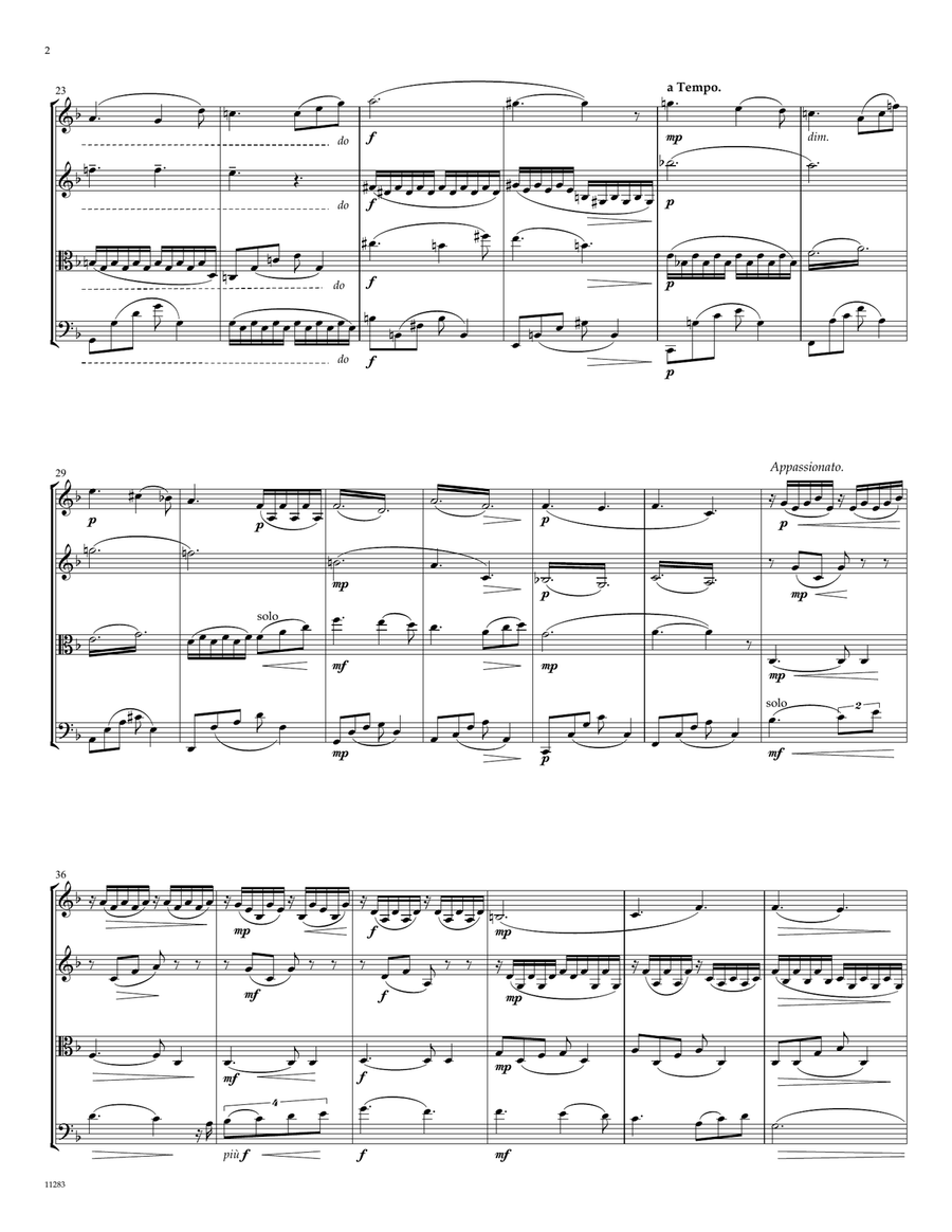 Two Songs by Augusta Holmès String Quartet scores gallery preview page 2