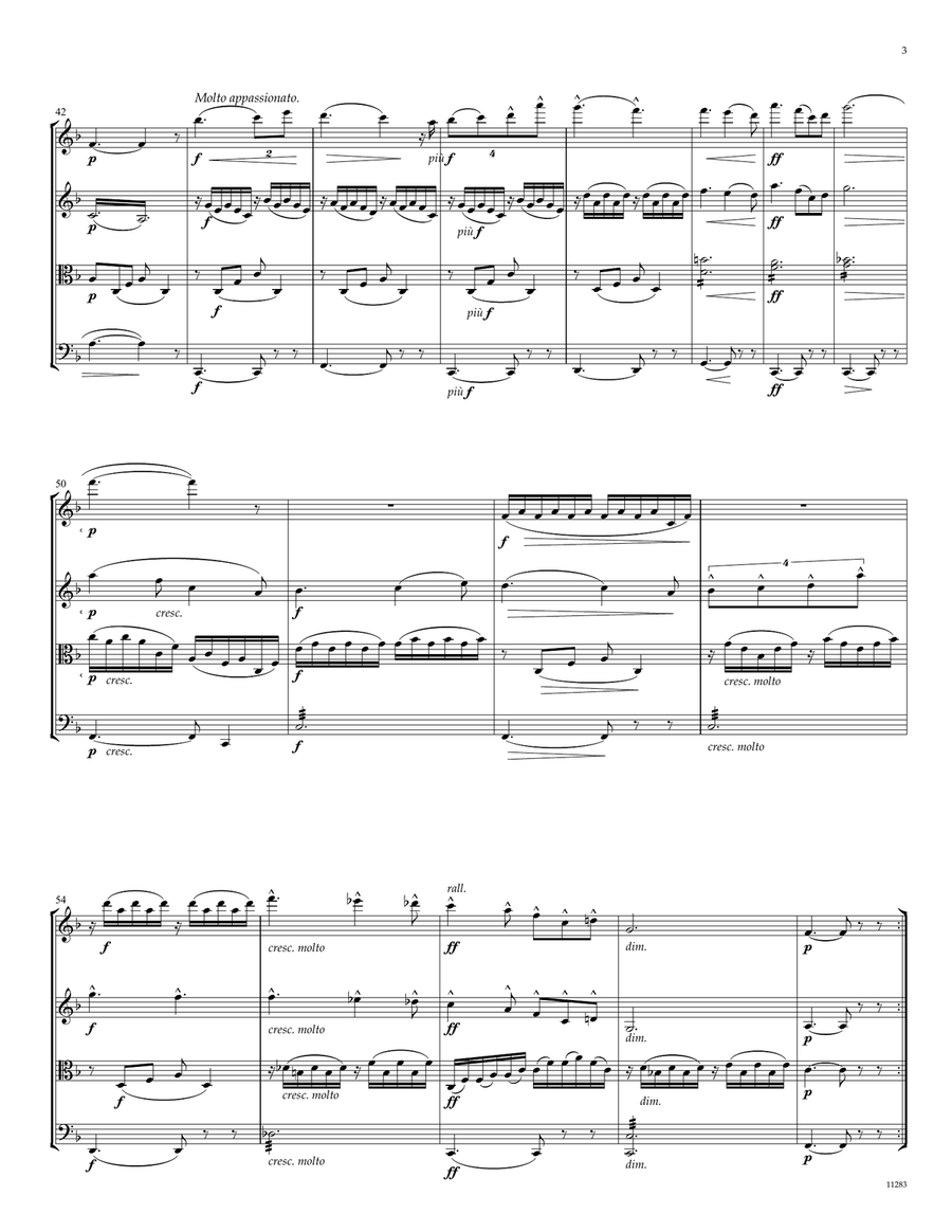 Two Songs by Augusta Holmès String Quartet scores gallery preview page 3