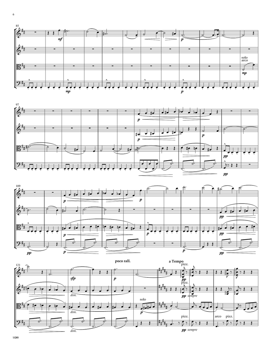 Two Songs by Augusta Holmès String Quartet scores gallery preview page 6