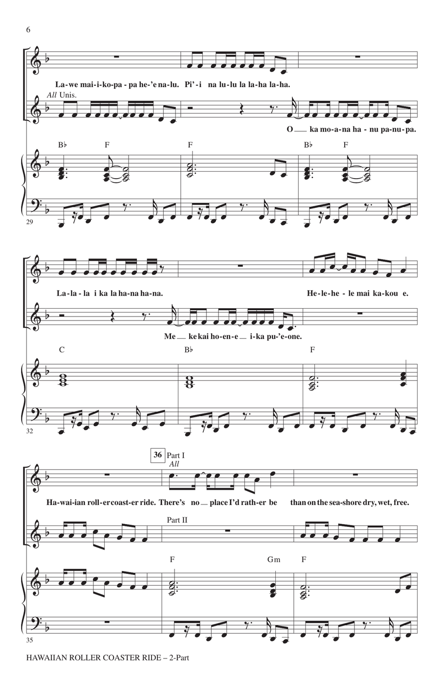 Hawaiian Roller Coaster Ride (from Lily & Stitch) (arr. Mac Huff) 2-Part scores gallery preview page 4