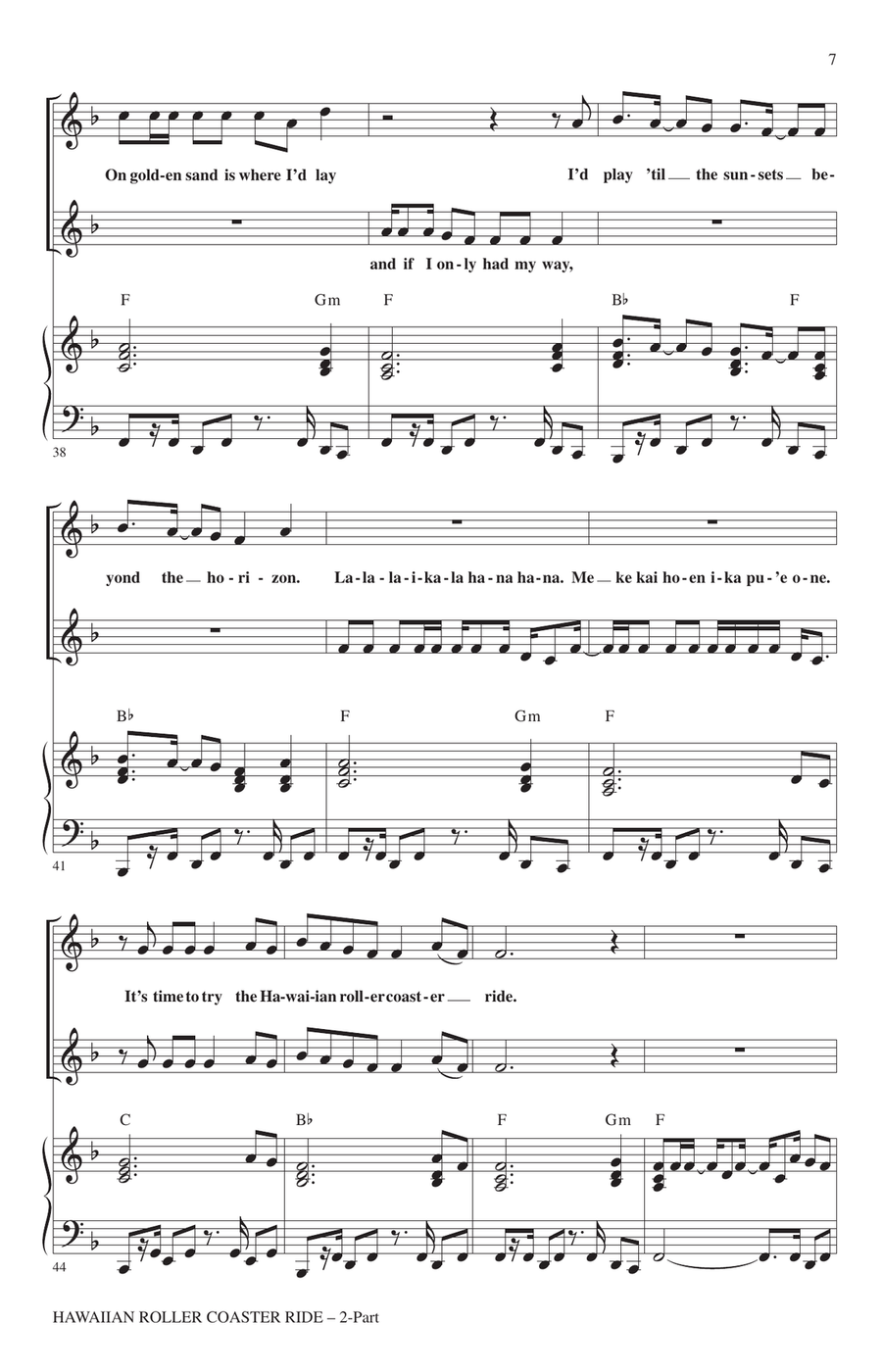 Hawaiian Roller Coaster Ride (from Lily & Stitch) (arr. Mac Huff) 2-Part scores gallery preview page 5