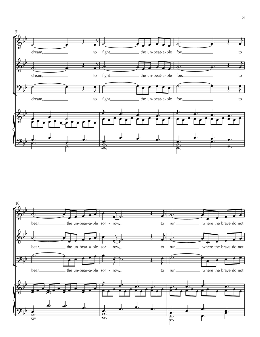 The Impossible Dream (The Quest) 3-Part scores gallery preview page 3