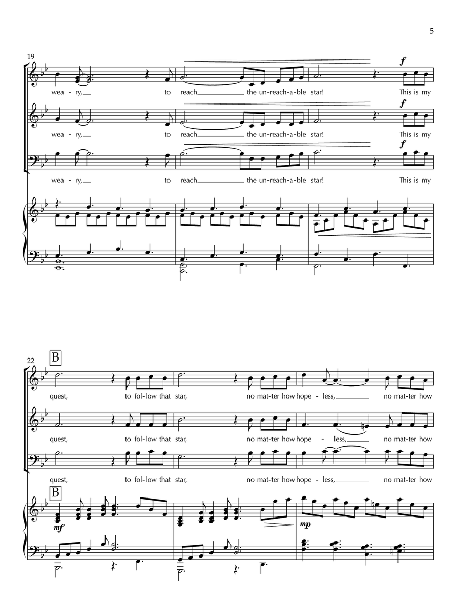 The Impossible Dream (The Quest) 3-Part scores gallery preview page 5