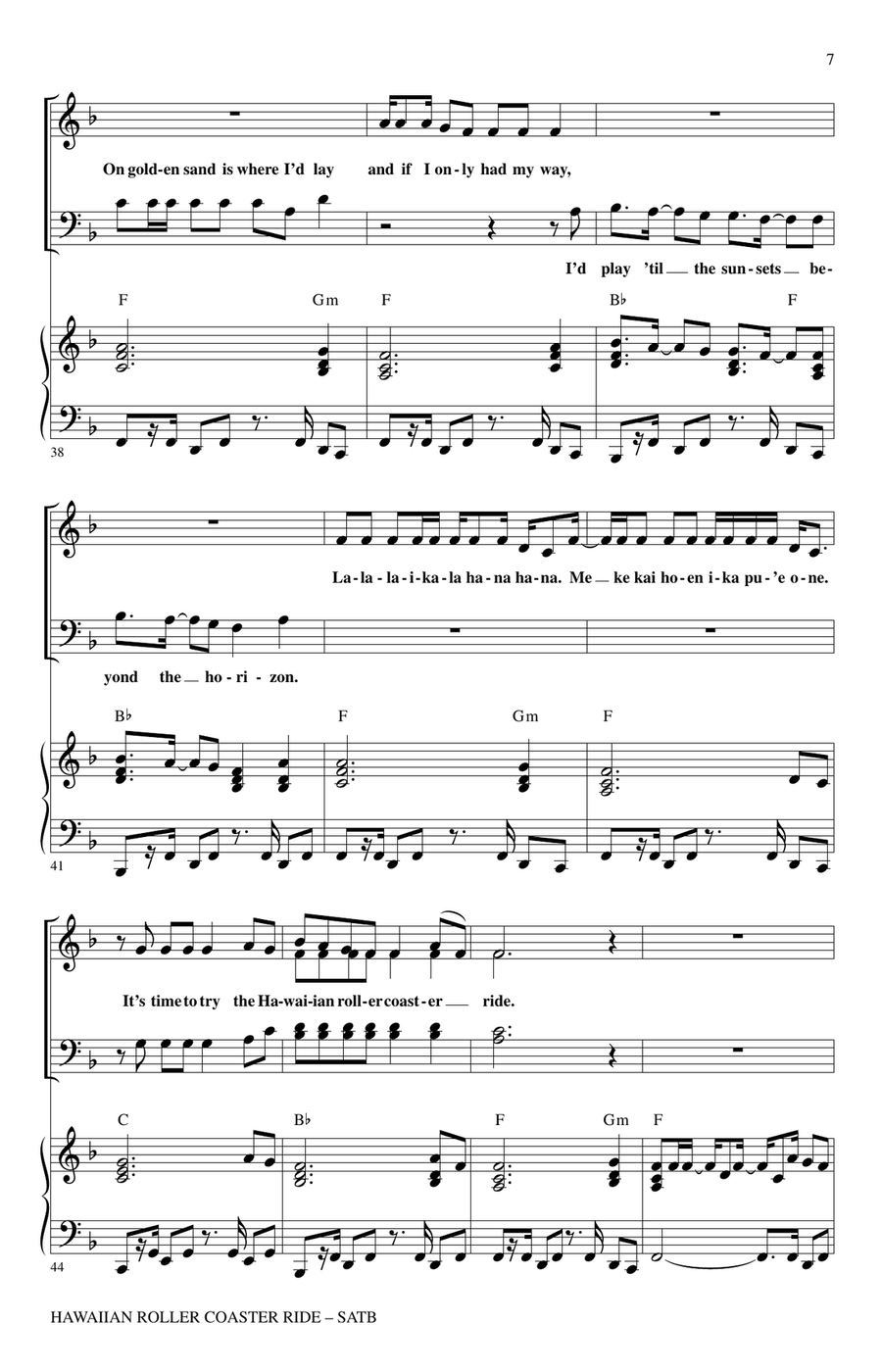 Hawaiian Roller Coaster Ride (from Lily & Stitch) (arr. Mac Huff) 4-Part scores gallery preview page 5