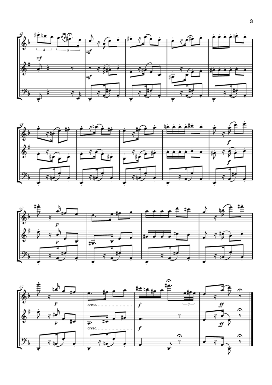 Habanera from Carmen - Woodwind Trio Woodwind Trio scores gallery preview page 3