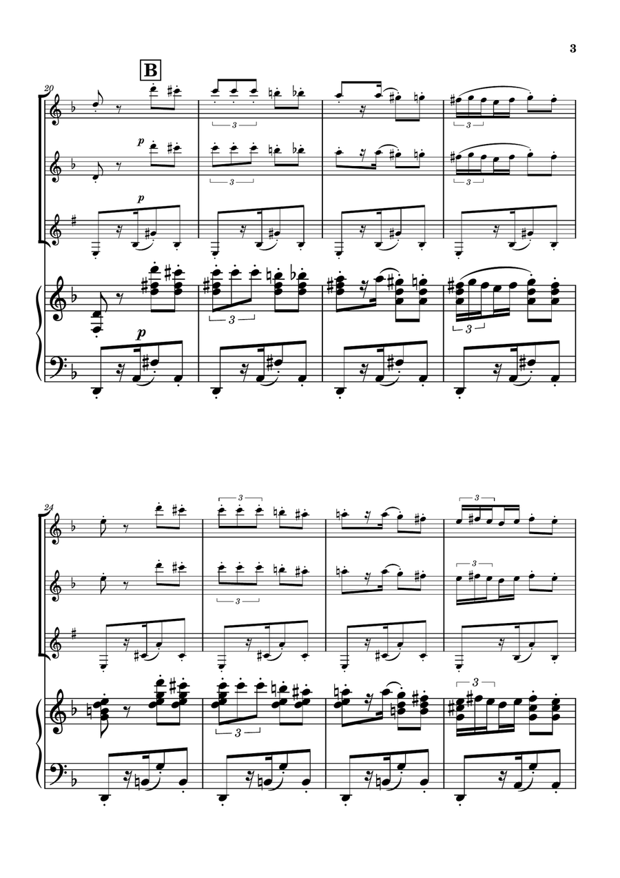 Habanera from Carmen - Woodwind Trio Woodwind Trio scores gallery preview page 3