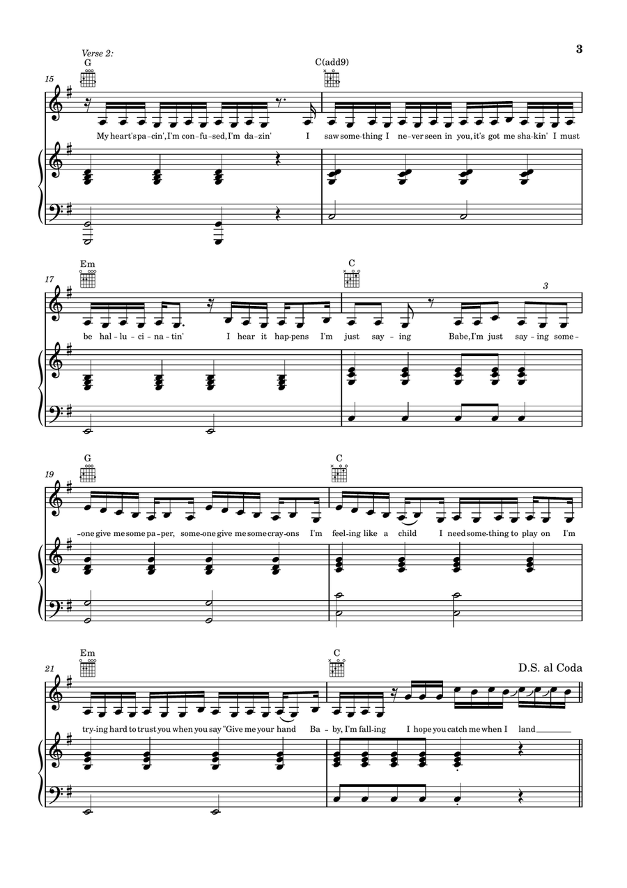 I Think I'm In Love I Think I'm In Love Piano, Vocal scores gallery preview page 3