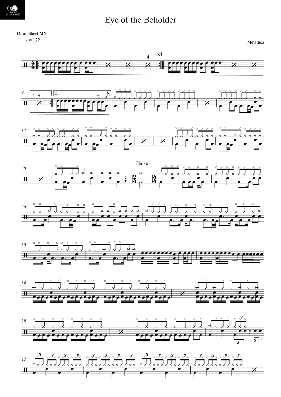 Eye Of The Beholder Eye Of The Beholder Drum Set scores gallery preview page 1