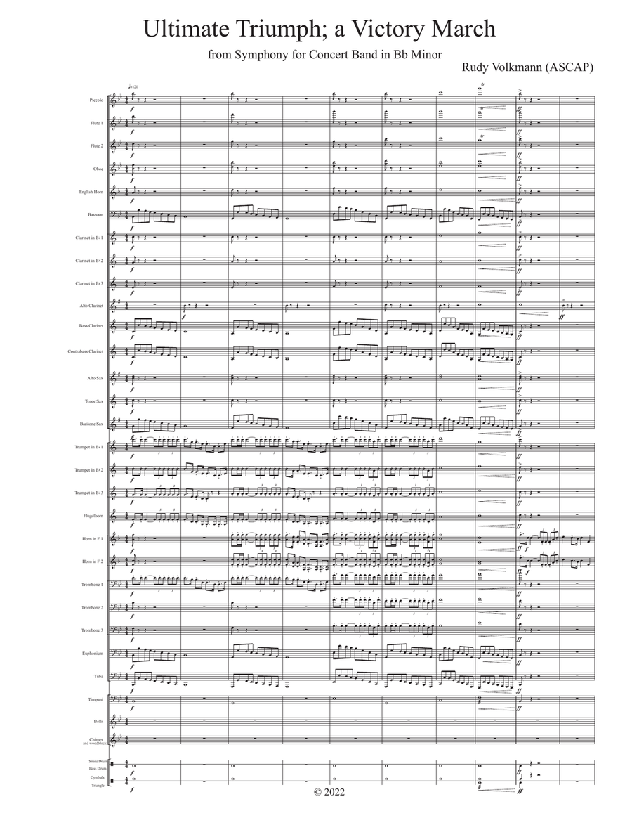 Ultimate Triumph; a Victory March Concert Band scores gallery preview page 1