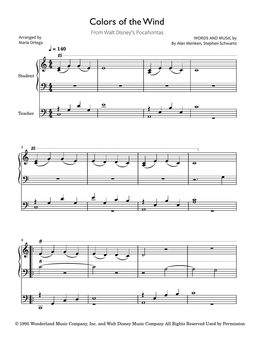 Colors Of The Wind Colors Of The Wind Chamber Music scores gallery preview page 1