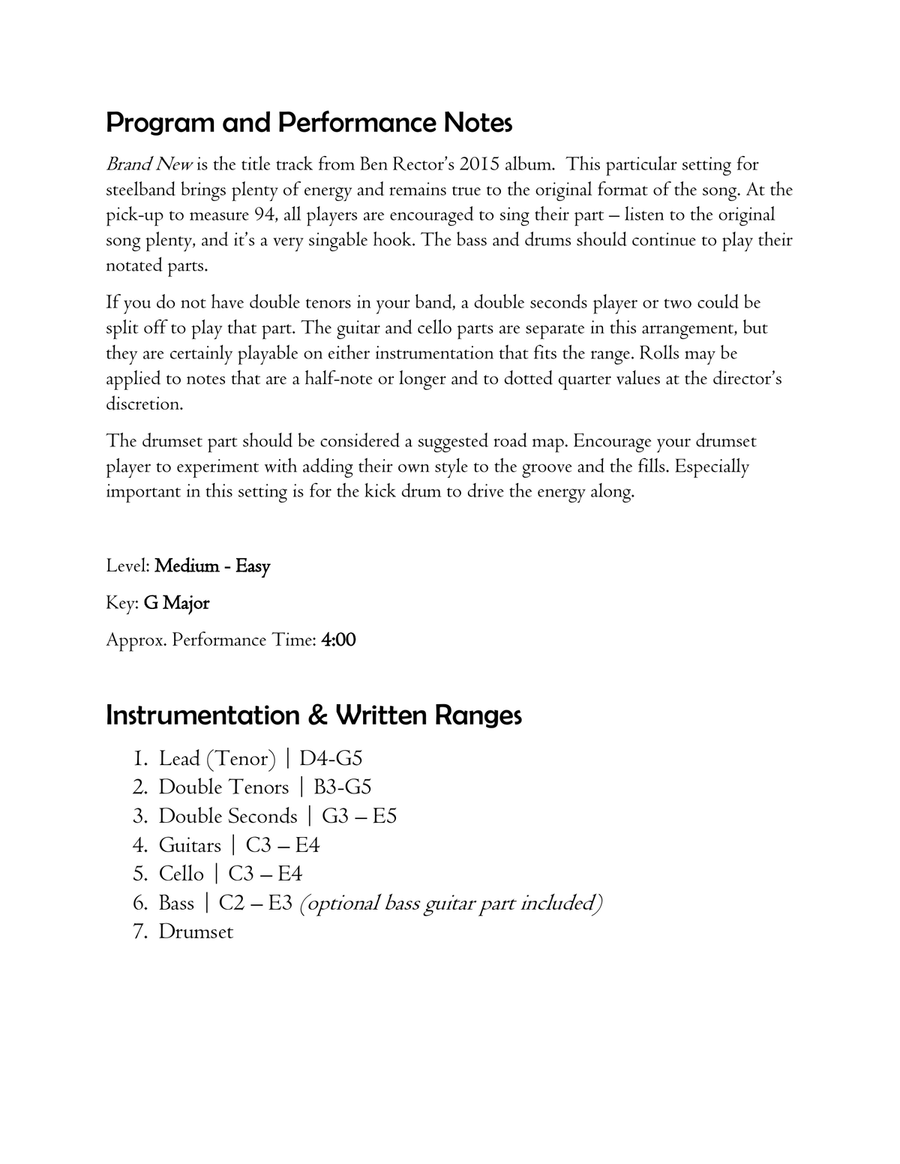 Brand New Steel Drum Band scores gallery preview page 2