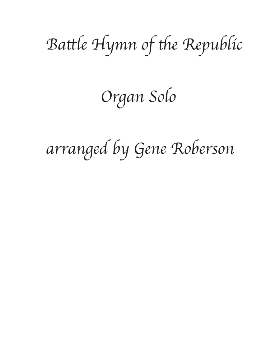 Battle Hymn of the Republic Organ Solo Organ Solo scores gallery preview page 1