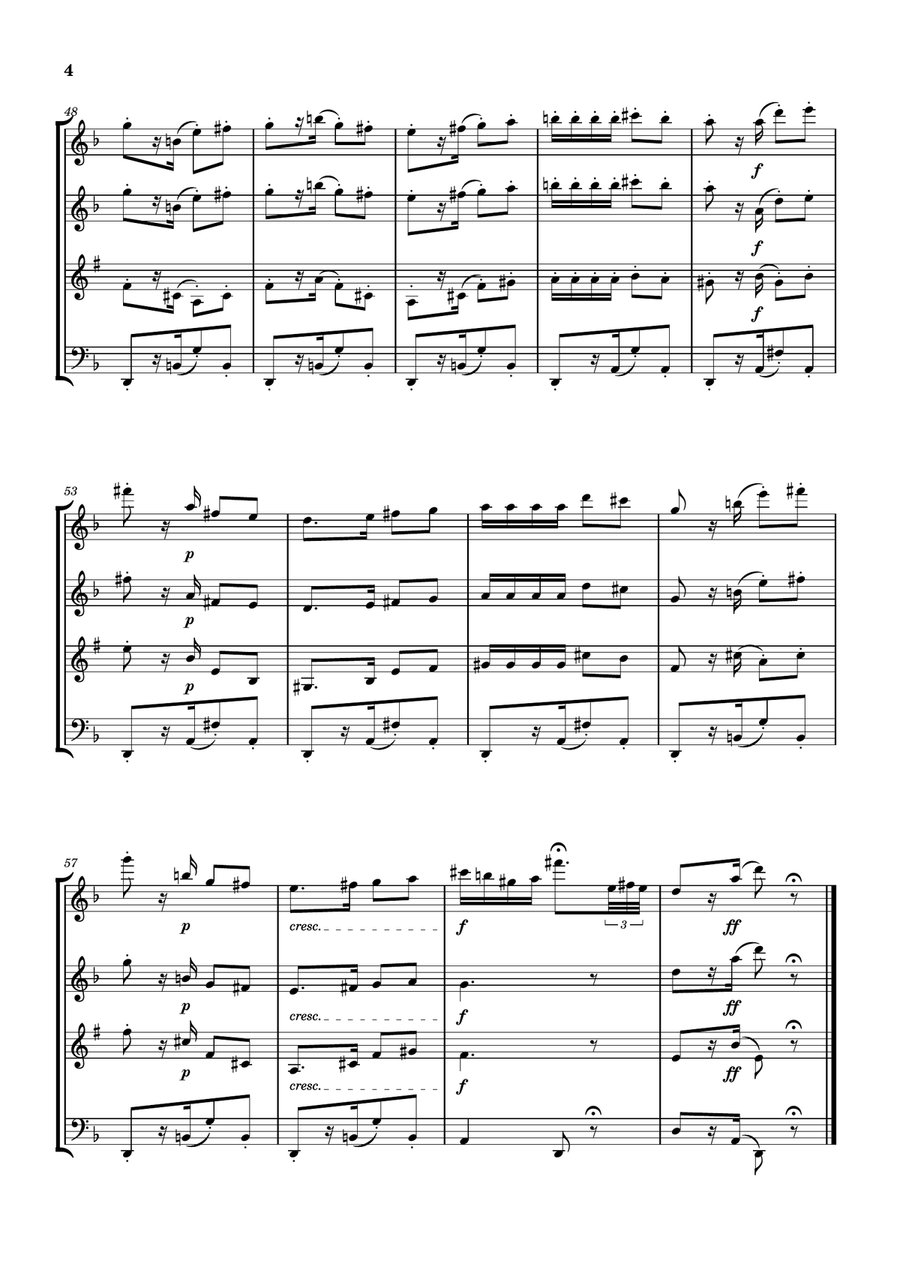 Habanera from Carmen - Woodwind Quartet Woodwind Quartet scores gallery preview page 4
