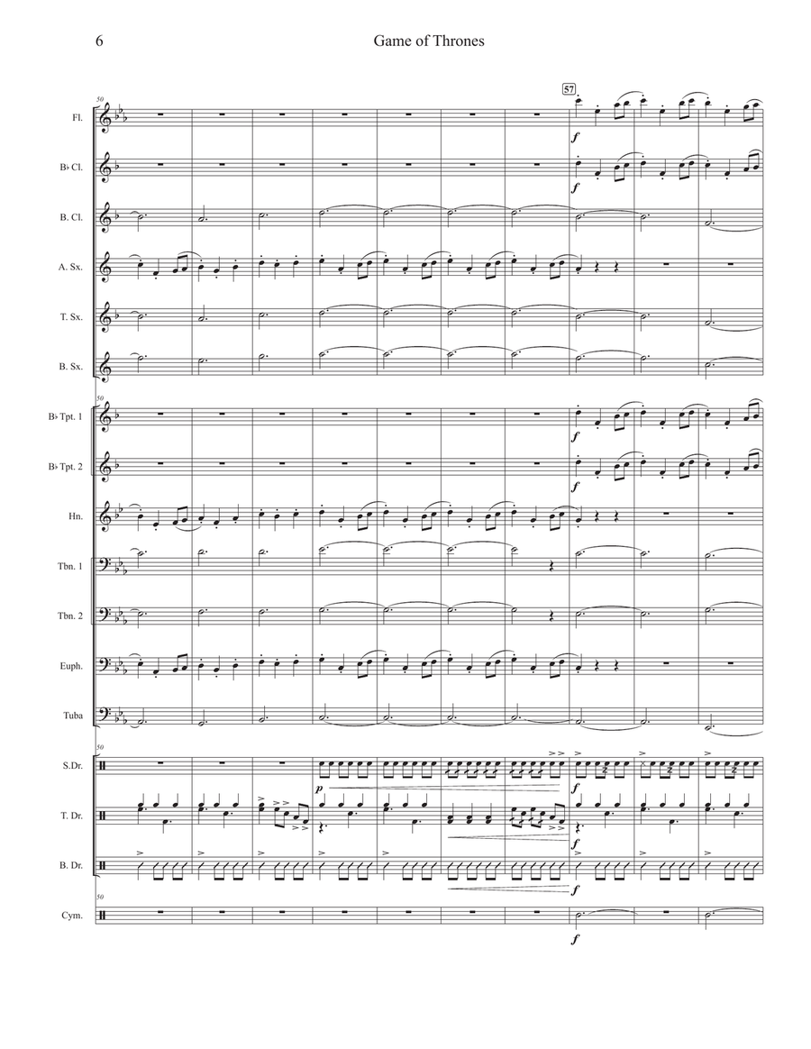 Game Of Thrones Game Of Thrones Marching Band scores gallery preview page 6