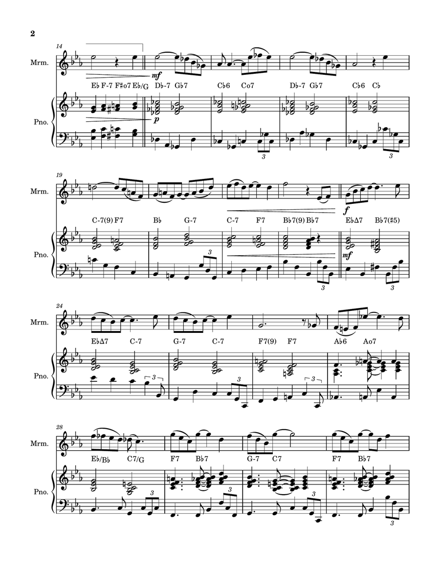 Do You Know What It Means To Miss New Orleans Marimba scores gallery preview page 2