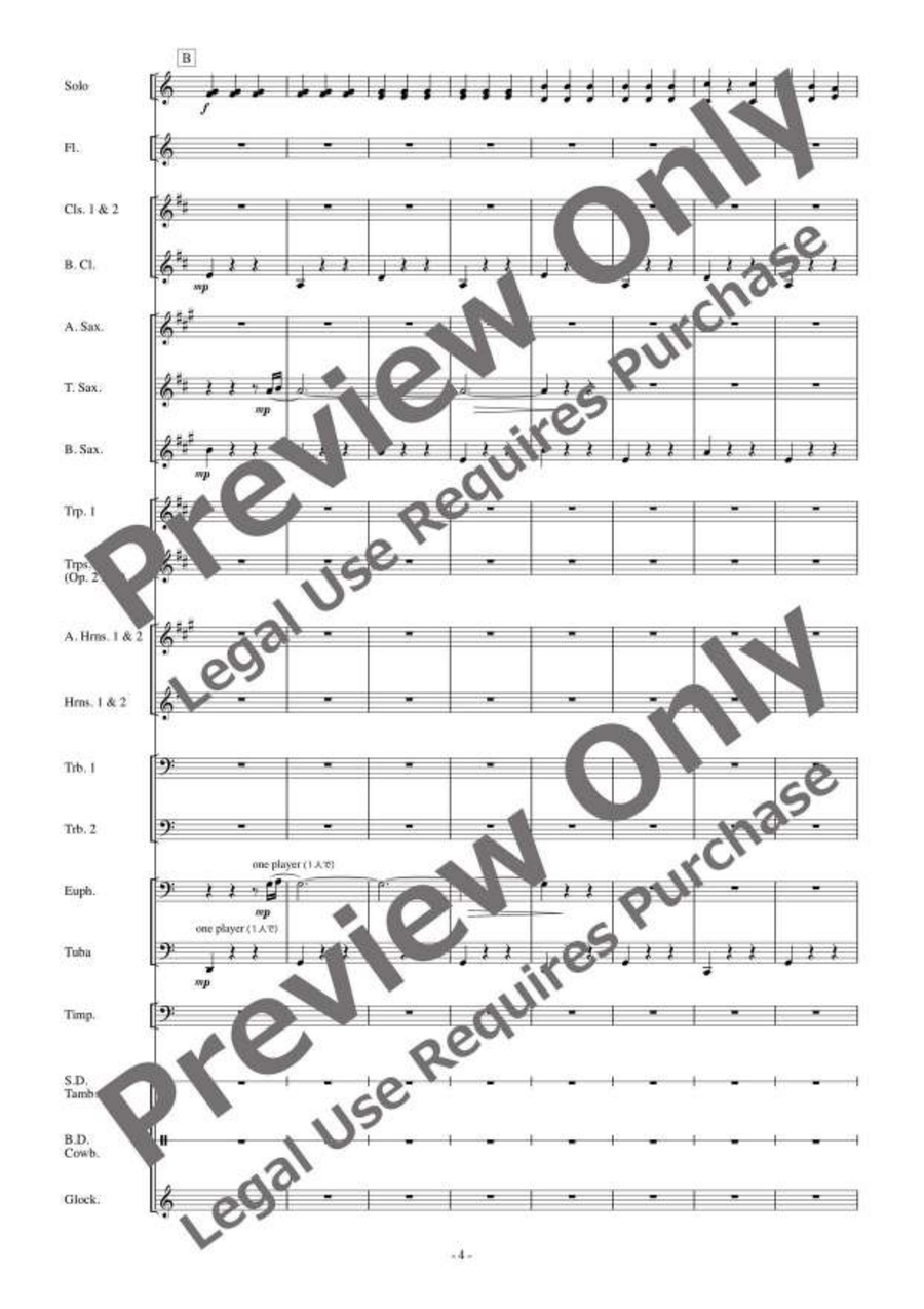 Chopsticks Waltz for Solo and Band Concert Band scores gallery preview page 5