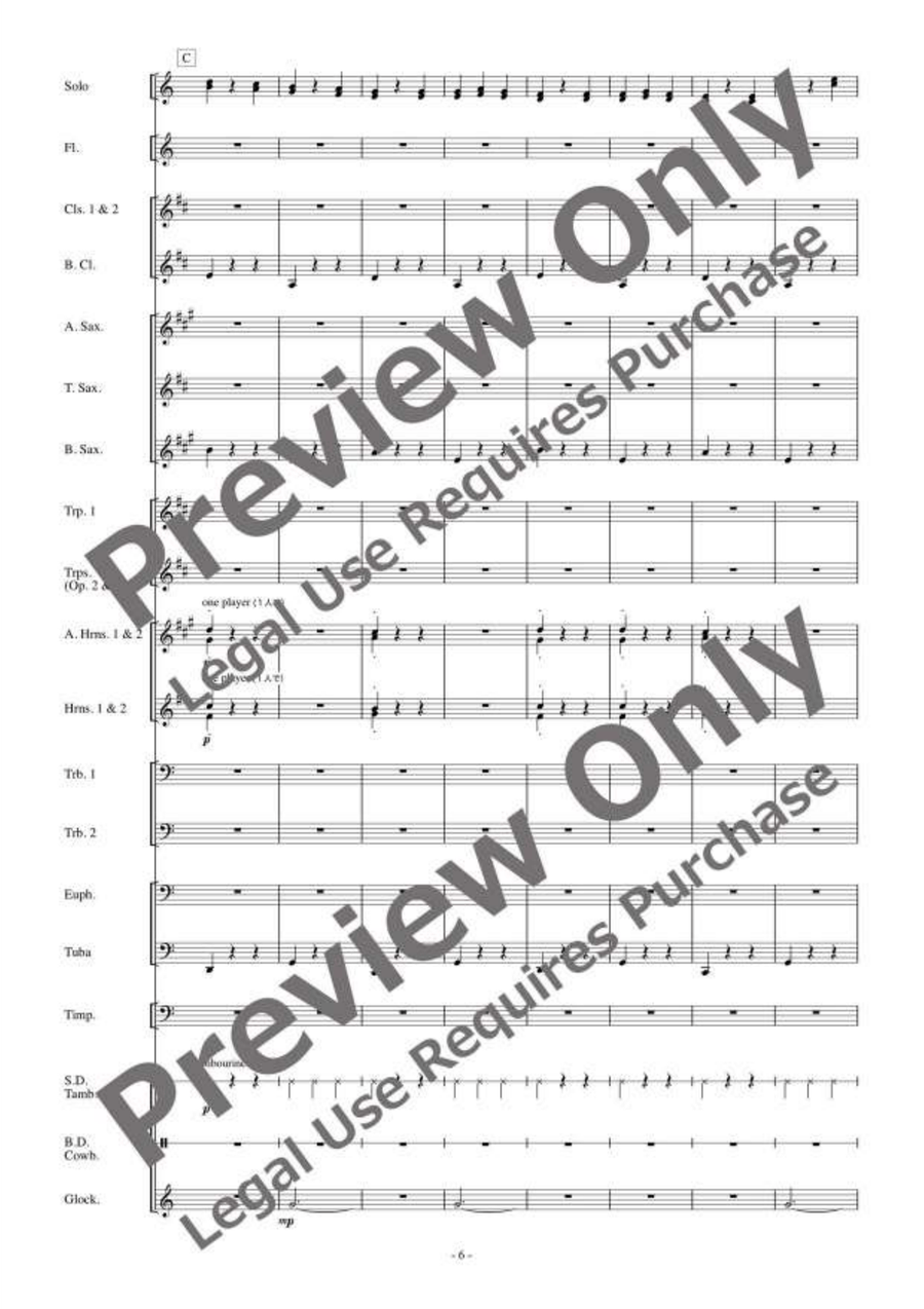 Chopsticks Waltz for Solo and Band Concert Band scores gallery preview page 7