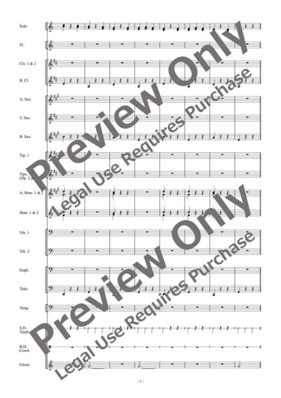 Chopsticks Waltz for Solo and Band Concert Band scores gallery preview page 8