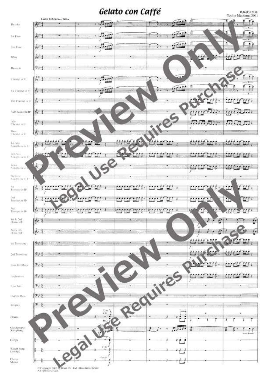 Gelato con caffé Gelato con caffé Concert Band scores gallery preview page 2