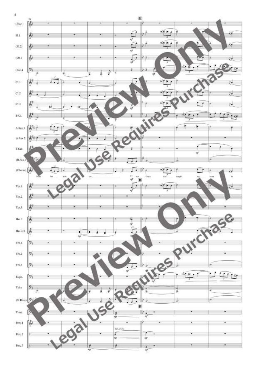 Amazing Grace Amazing Grace Concert Band scores gallery preview page 5