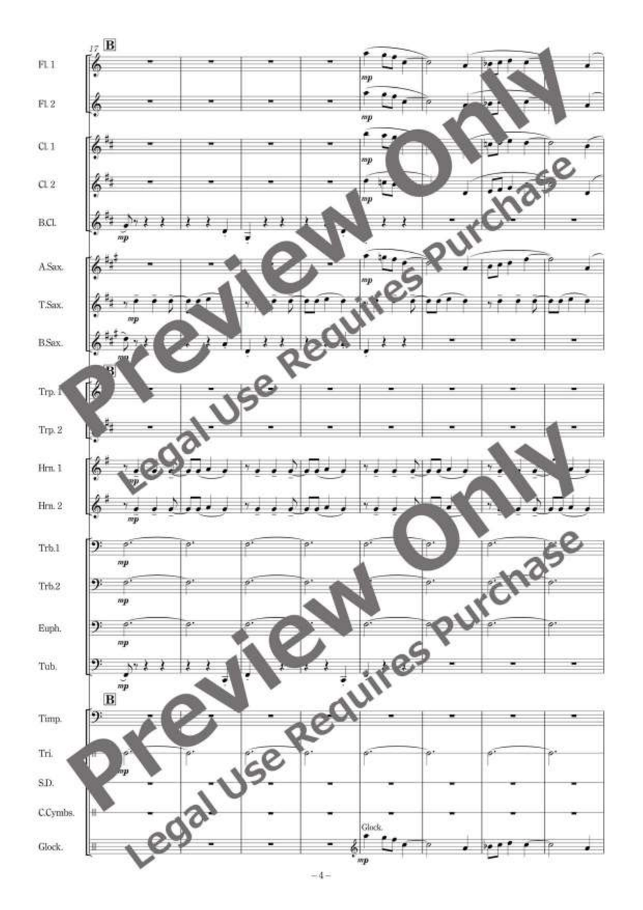 A Miniature Town for Wind Band Concert Band scores gallery preview page 5