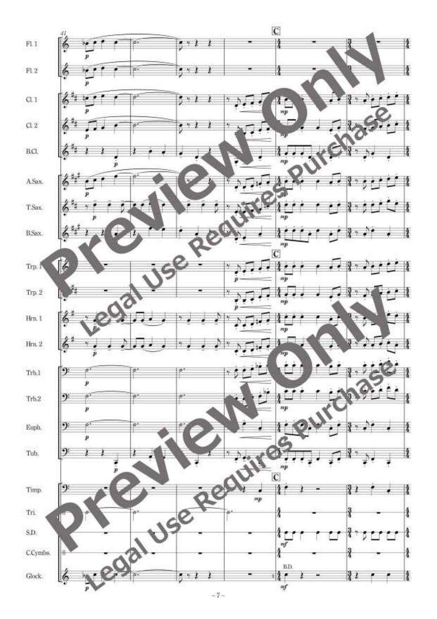 A Miniature Town for Wind Band Concert Band scores gallery preview page 8