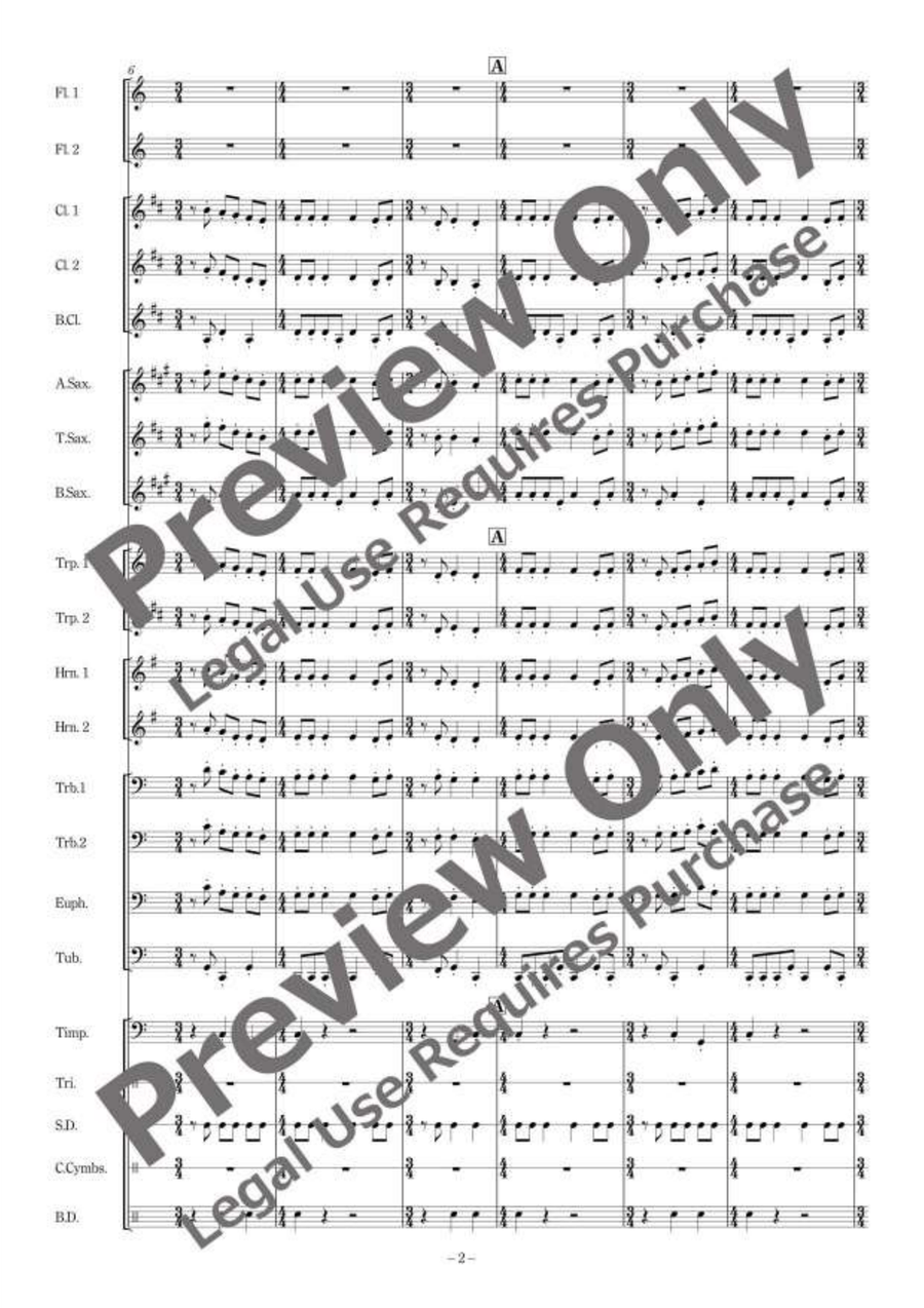 A Miniature Town for Wind Band Concert Band scores gallery preview page 3