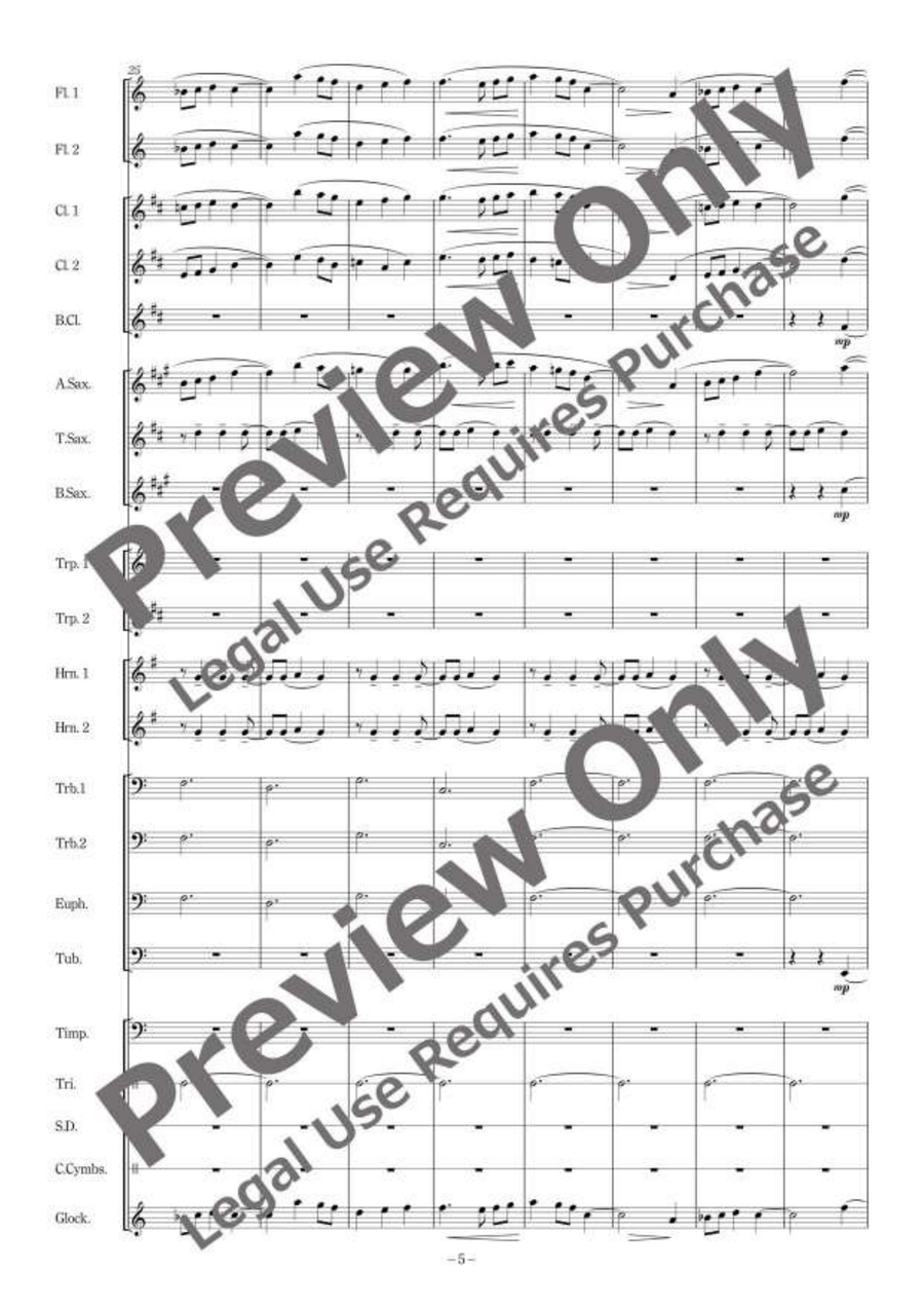 A Miniature Town for Wind Band Concert Band scores gallery preview page 6