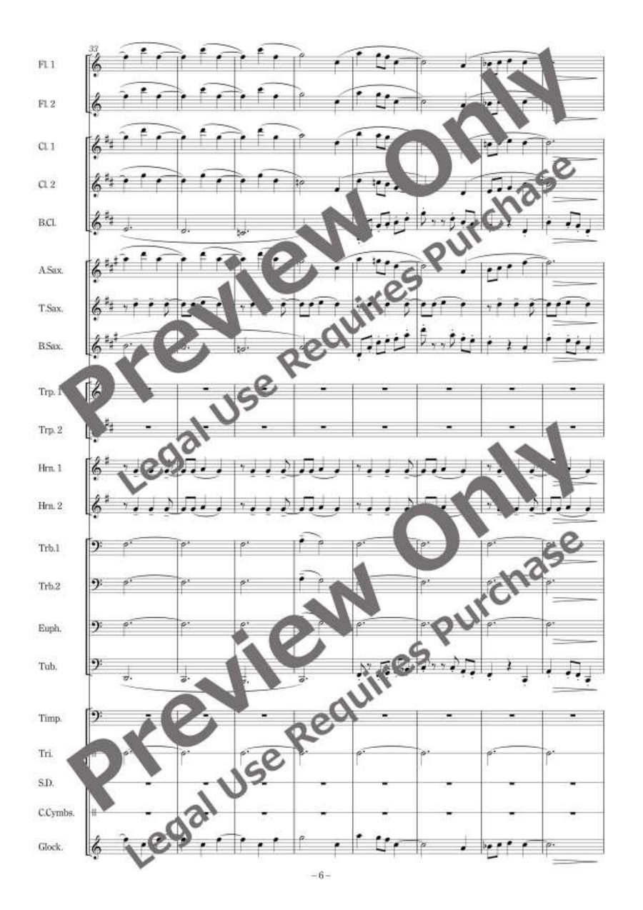 A Miniature Town for Wind Band Concert Band scores gallery preview page 7
