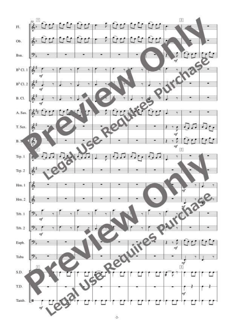 Three Susato Dances Three Susato Dances Concert Band scores gallery preview page 3