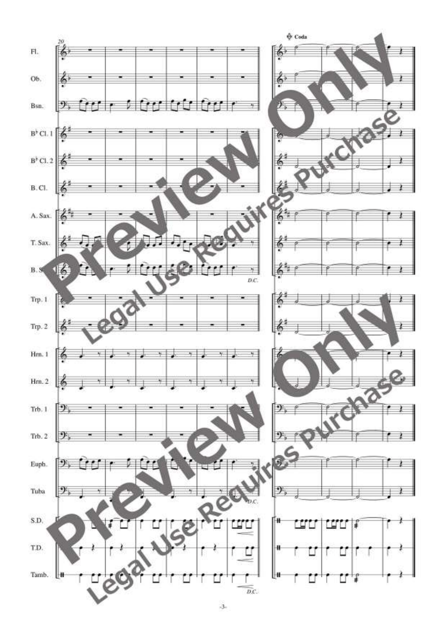 Three Susato Dances Three Susato Dances Concert Band scores gallery preview page 4