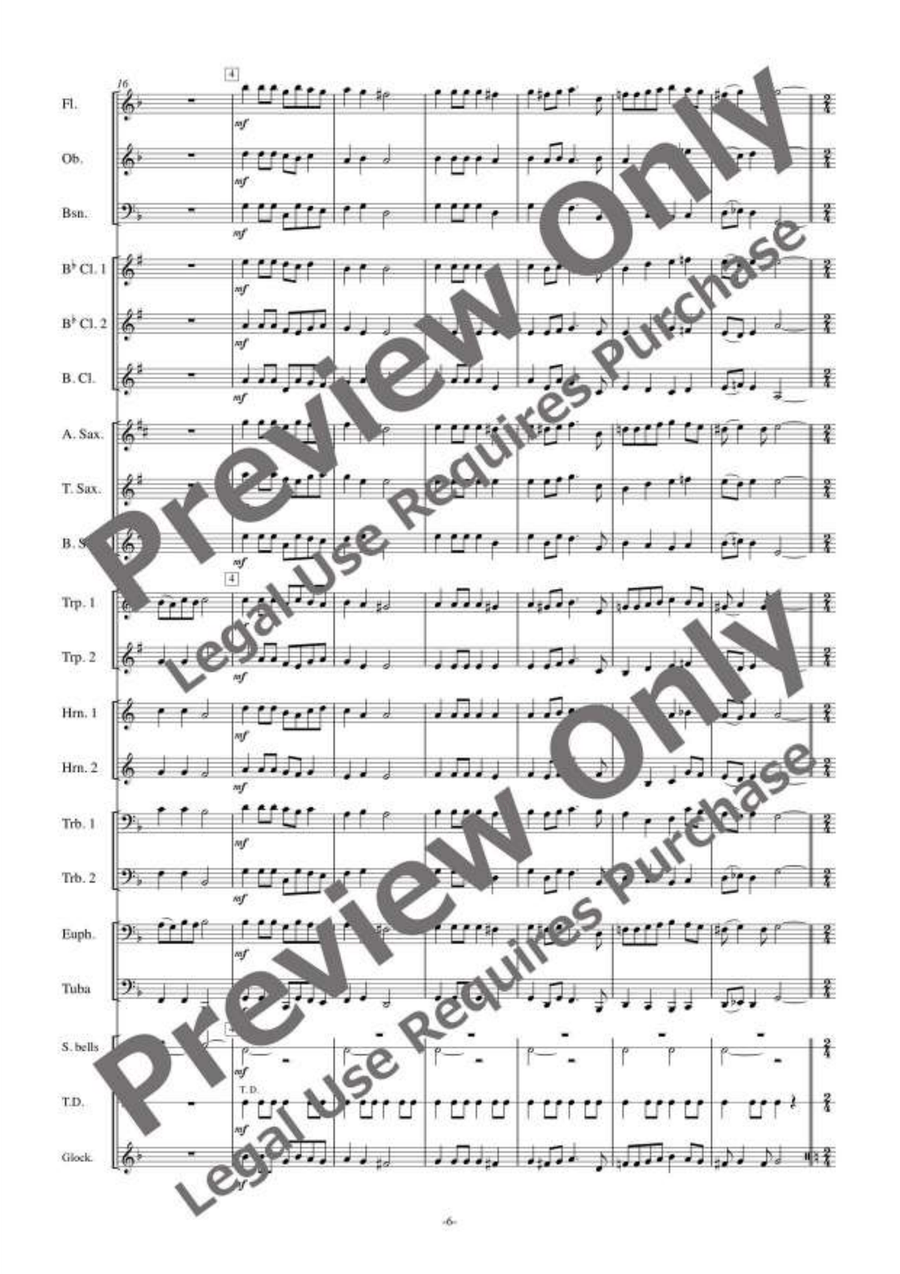 Three Susato Dances Three Susato Dances Concert Band scores gallery preview page 7