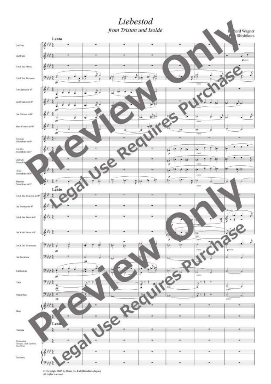 Liebestod Liebestod Concert Band scores gallery preview page 2
