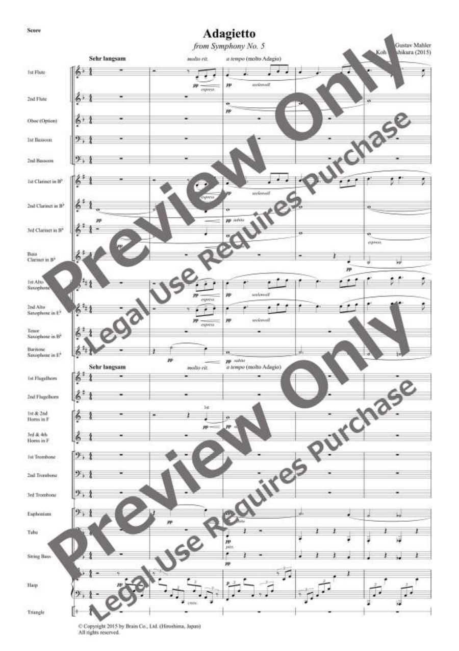 Adagietto Adagietto Concert Band scores gallery preview page 2