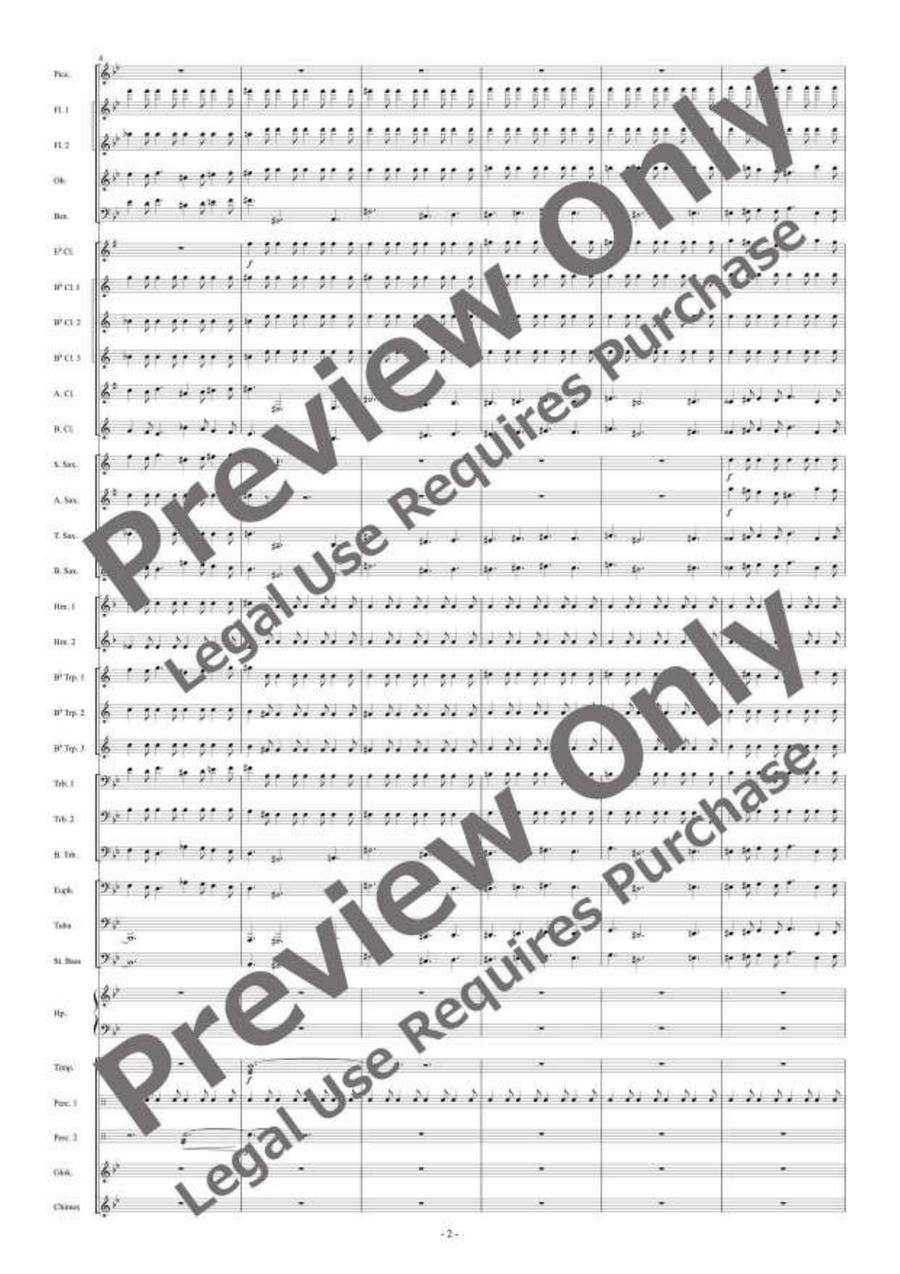 Cherry Blossom Brilliance Concert Band - Sheet Music page 3
