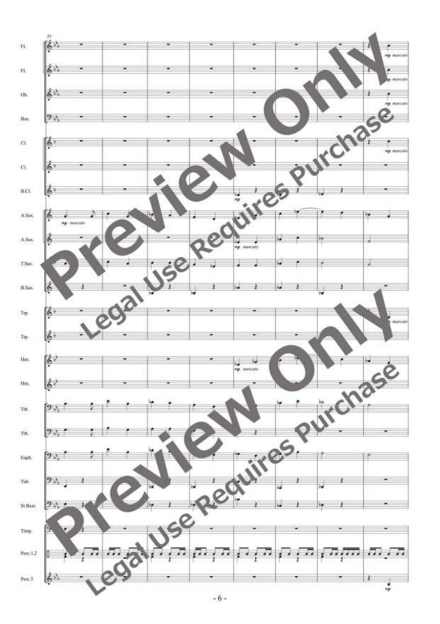 Evergreen Overture Evergreen Overture Concert Band scores gallery preview page 7