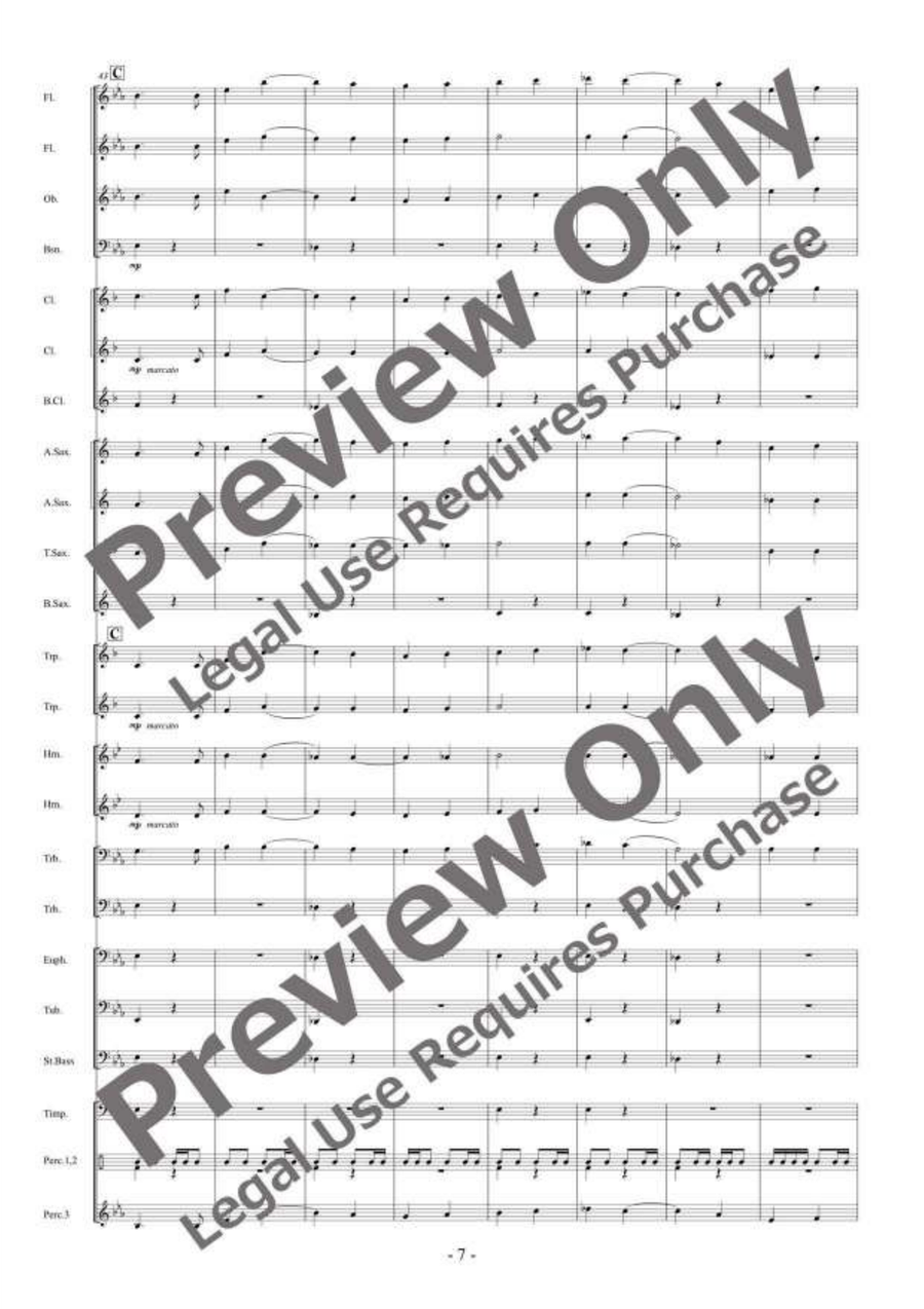 Evergreen Overture Evergreen Overture Concert Band scores gallery preview page 8