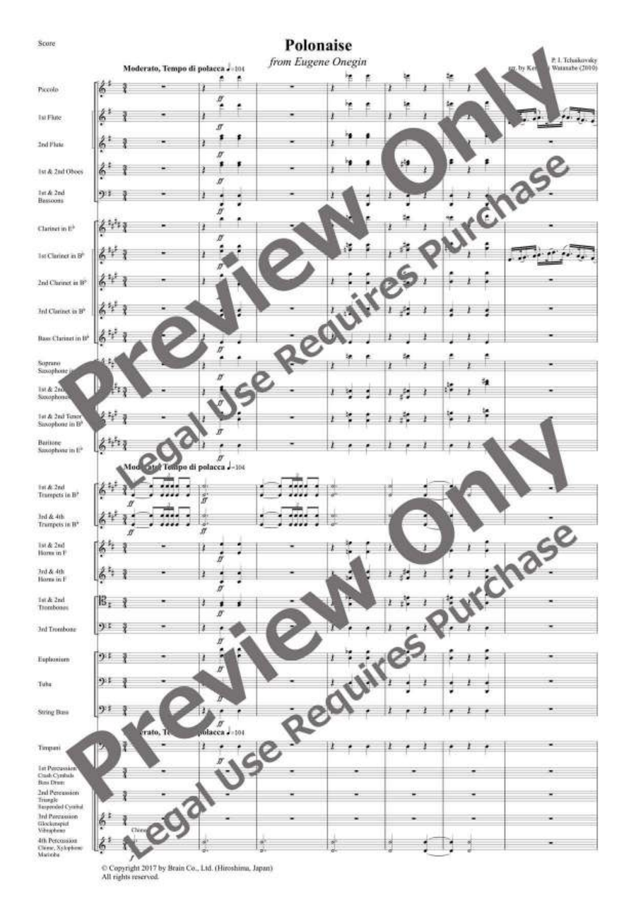 Polonaise from Eugene Onegin Concert Band scores gallery preview page 2