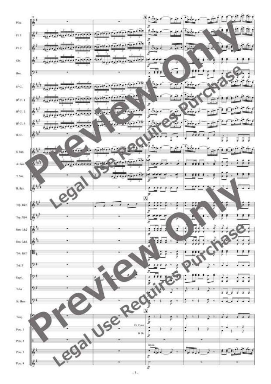 Polonaise from Eugene Onegin Concert Band scores gallery preview page 4
