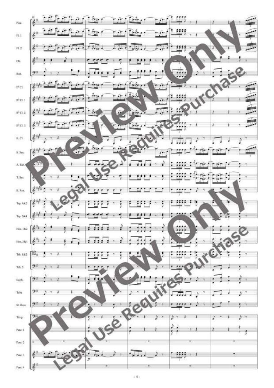 Polonaise from Eugene Onegin Concert Band scores gallery preview page 5