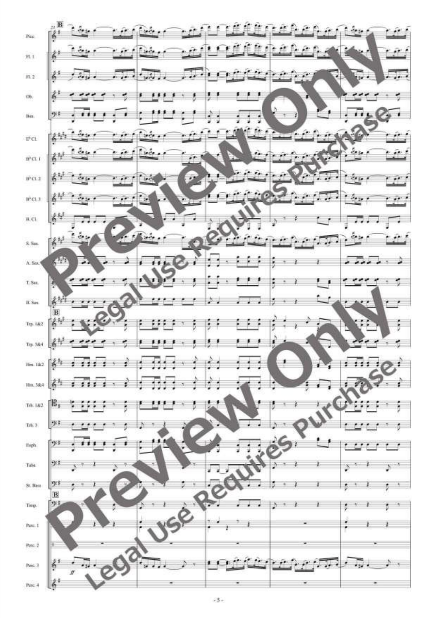Polonaise from Eugene Onegin Concert Band scores gallery preview page 6