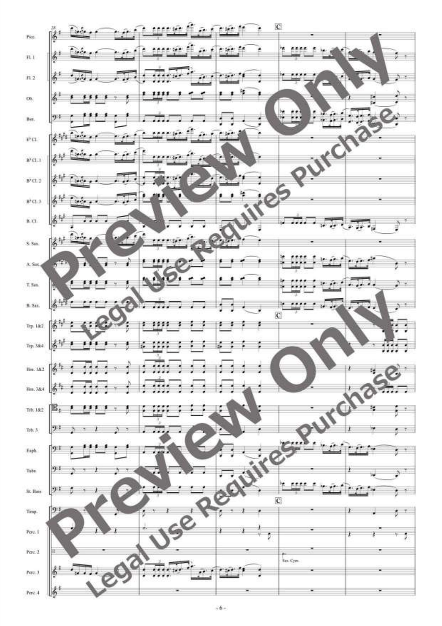 Polonaise from Eugene Onegin Concert Band scores gallery preview page 7