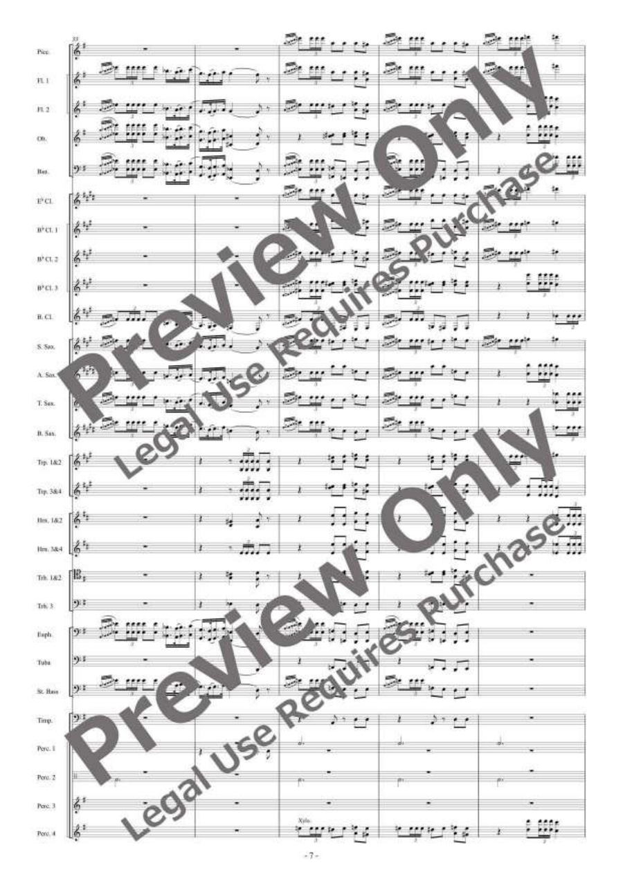 Polonaise from Eugene Onegin Concert Band scores gallery preview page 8